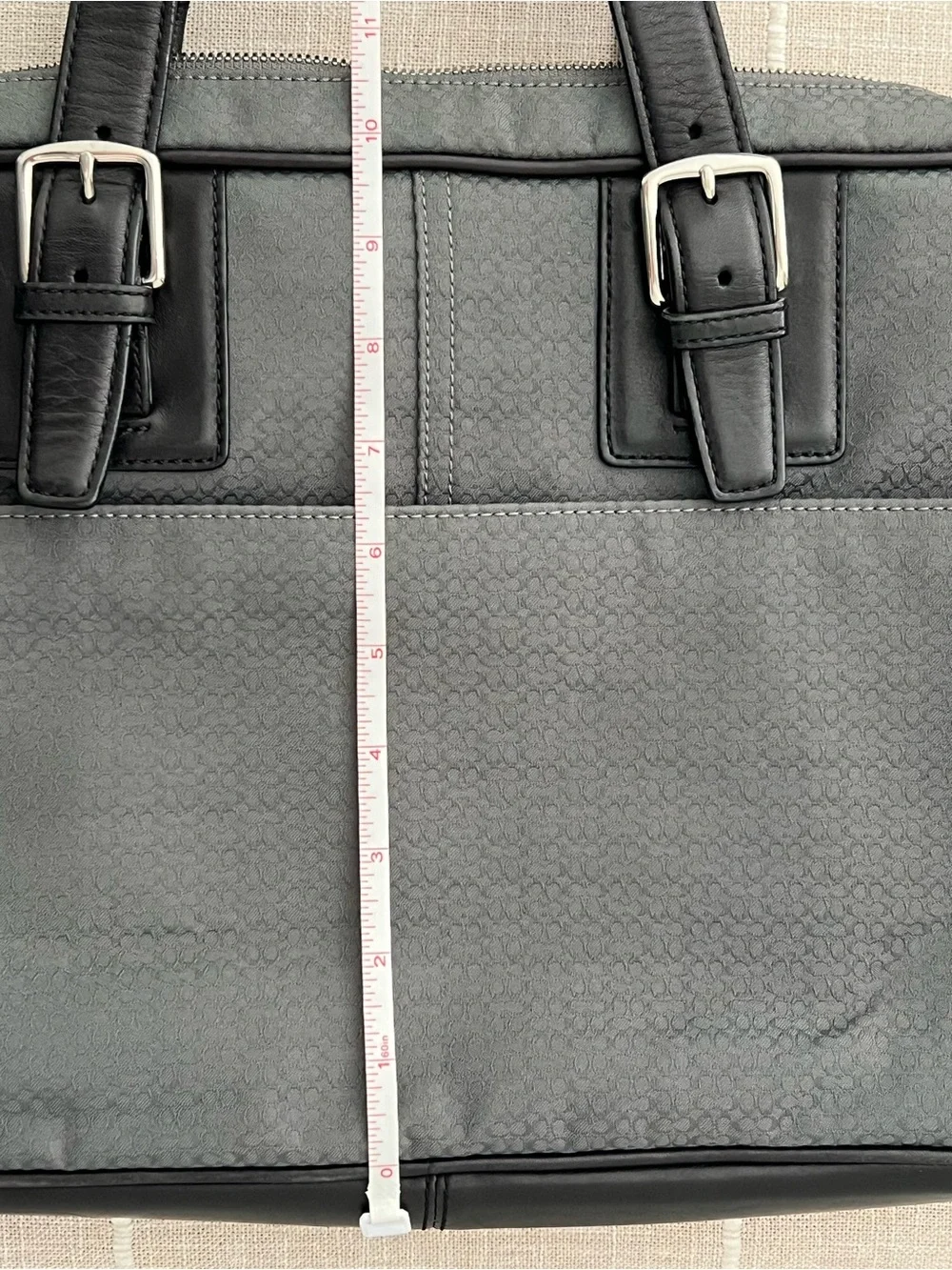Coach Grey and Black Laptop Bag Briefcase